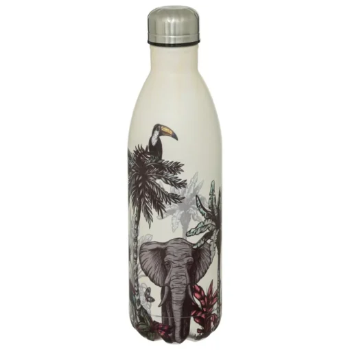 3S. x Home Bouteille isotherme tropical 1L à motif animal tropical en acier Multicolore Hot
