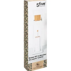 3S. x Home Brosse WC + Dérouleur Natureo Blanc Discount
