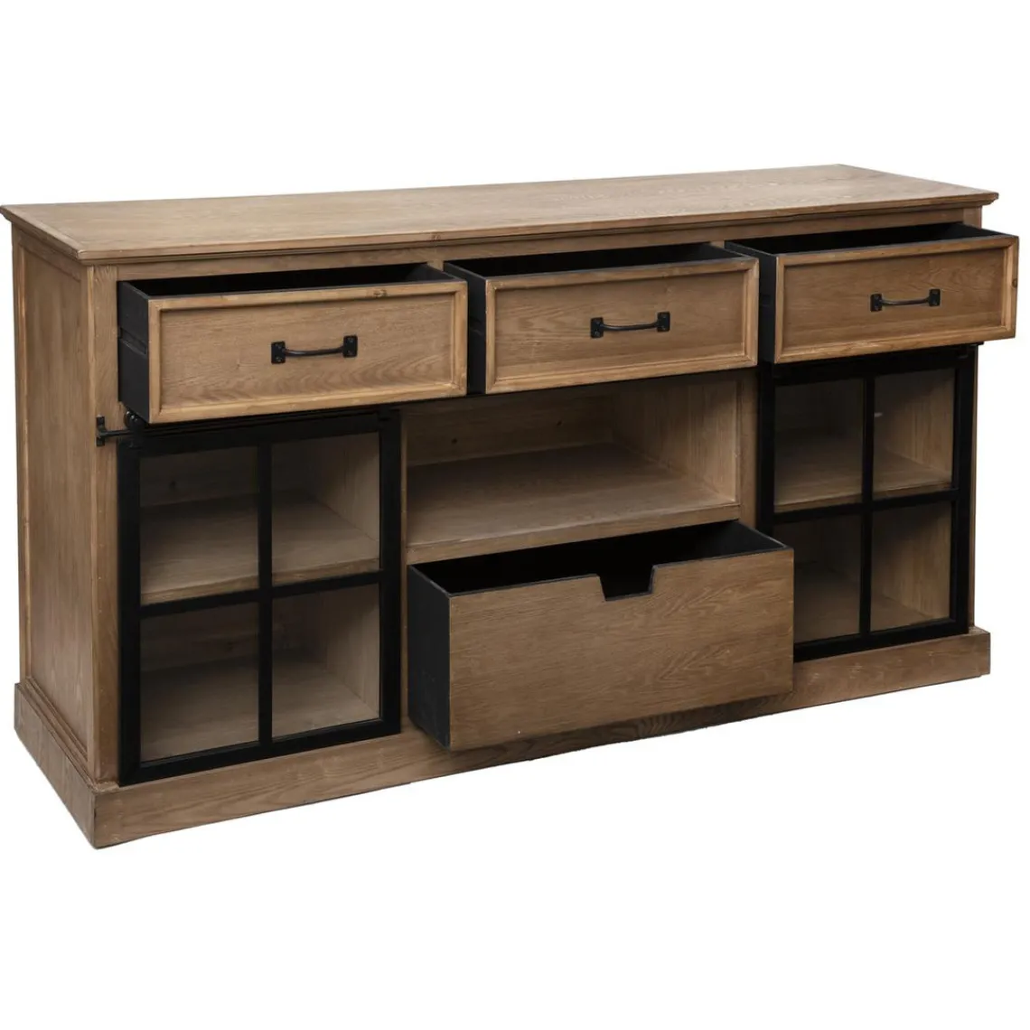 3S. x Home Buffet 2 Portes 4 Tiroirs VR DANIK Sale