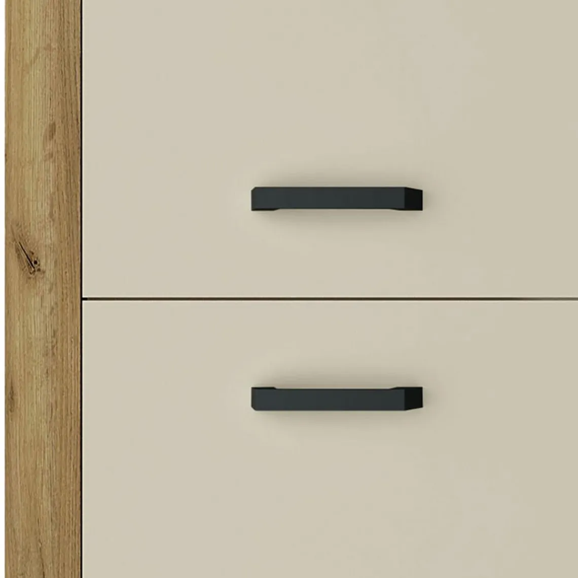 3S. x Home Buffet 4 portes battantes Chêne Clair Discount