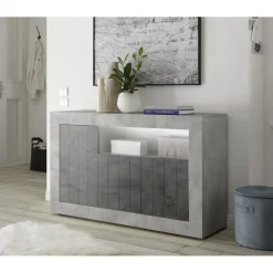 3S. x Home Buffet 3 portes battantes URBINO cement et oxyde Hot