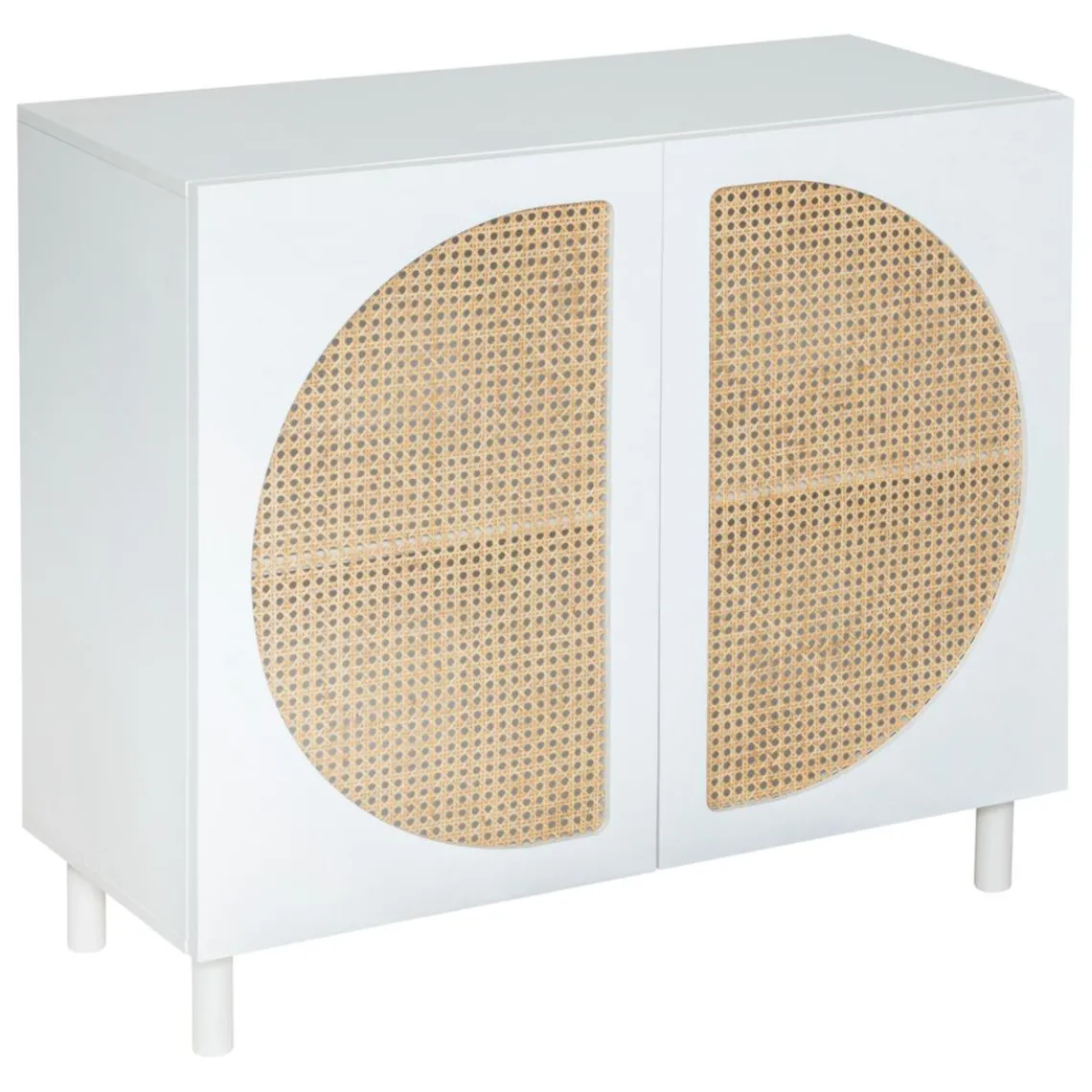 3S. x Home Buffet 2 portes blanc avec Cannage Discount