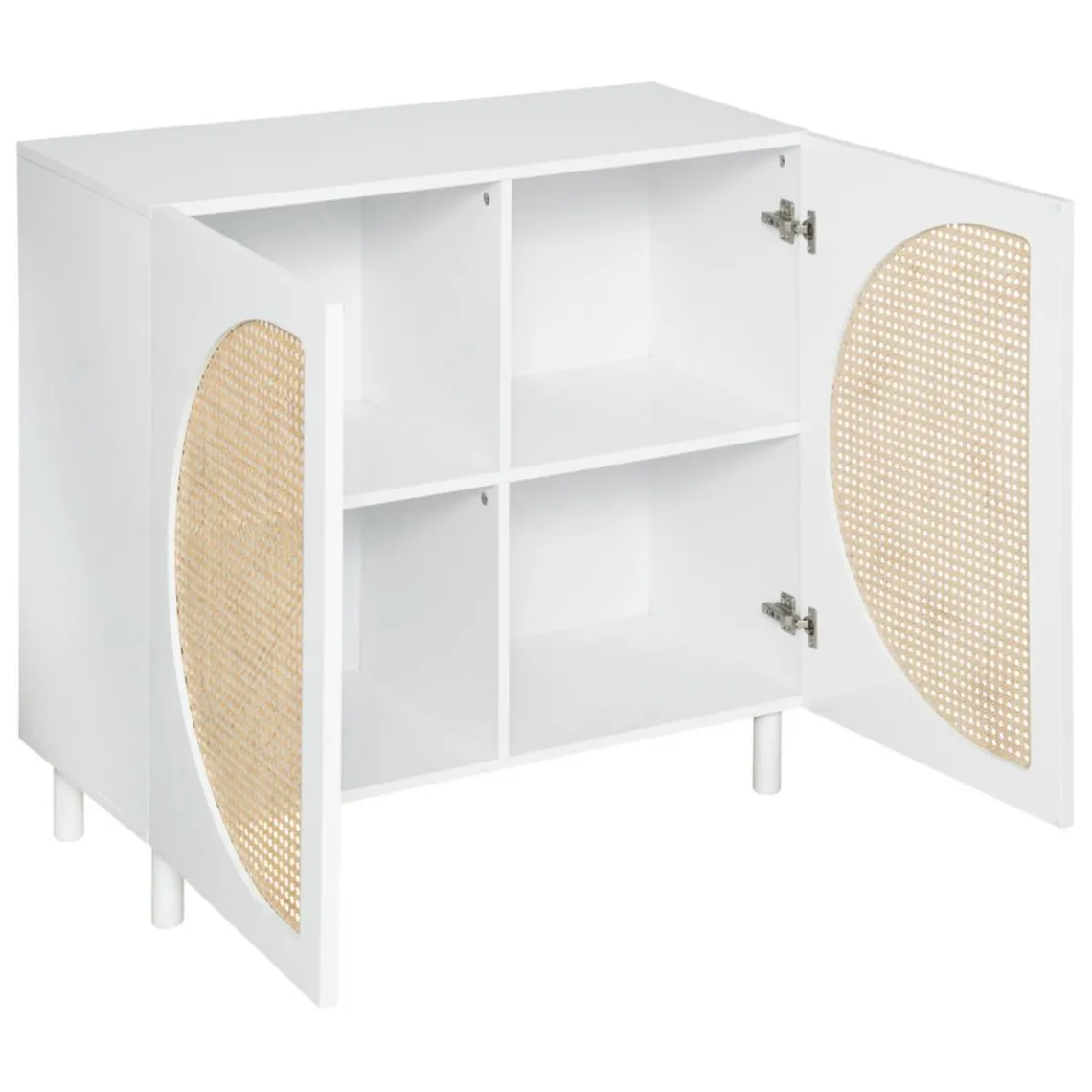 3S. x Home Buffet 2 portes blanc avec Cannage Discount