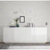 3S. x Home Buffet 4 portes blanc laqué brilliant Online