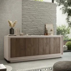 3S. x Home Buffet 4 portes cashmere panneaux de particules Outlet