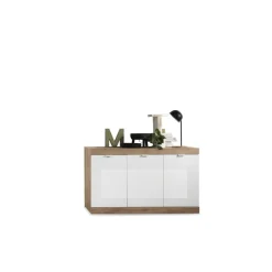 3S. x Home Buffet 3 portes chene cadiz blanc Discount