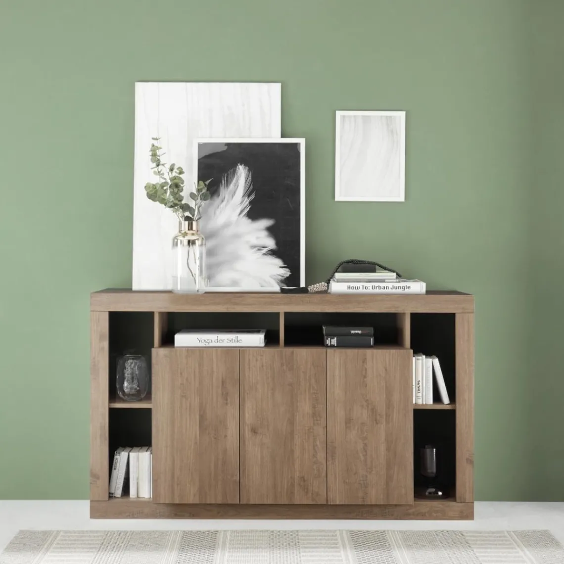 3S. x Home Buffet 3 portes chene mercure New