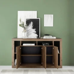 3S. x Home Buffet 3 portes chene mercure New