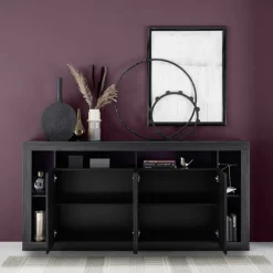 3S. x Home Buffet 4 portes chene noir Hot