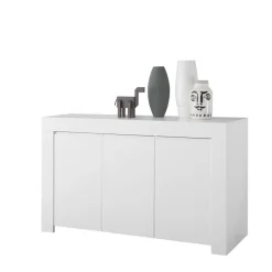 3S. x Home Buffet 3 portes en bois FIRENZE blanc opaque Hot