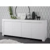 3S. x Home Buffet 4 portes en bois FIRENZE blanc opaque Hot
