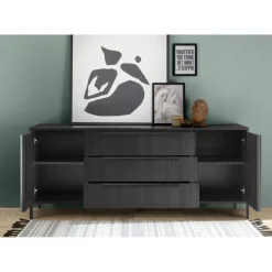 3S. x Home Buffet 2 portes et 3 tiroirs panneaux de particules Best