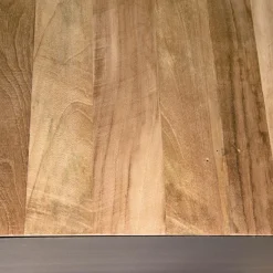 Macabane Buffet 3 Portes MADISON Bois Teck Recyclé Métal Et Pieds Métal