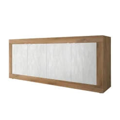 3S. x Home Buffet 4 portes Mercure en panneaux de particules Outlet