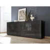 3S. x Home Buffet 4 portes MIRO laqué gris brillant Clearance