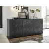 3S. x Home Buffet 3 portes PRISMA laqué anthracite brillant