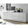 3S. x Home Buffet 4 portes PRISMA laqué blanc brillant Online