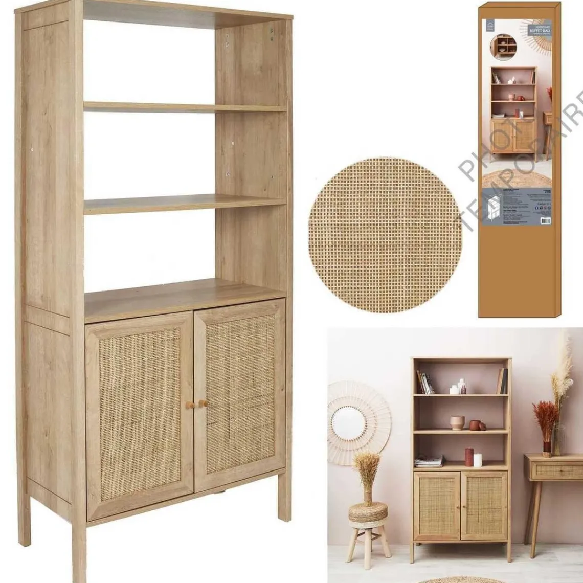 3S. x Home Buffet avec 3 étages en Bois Sale