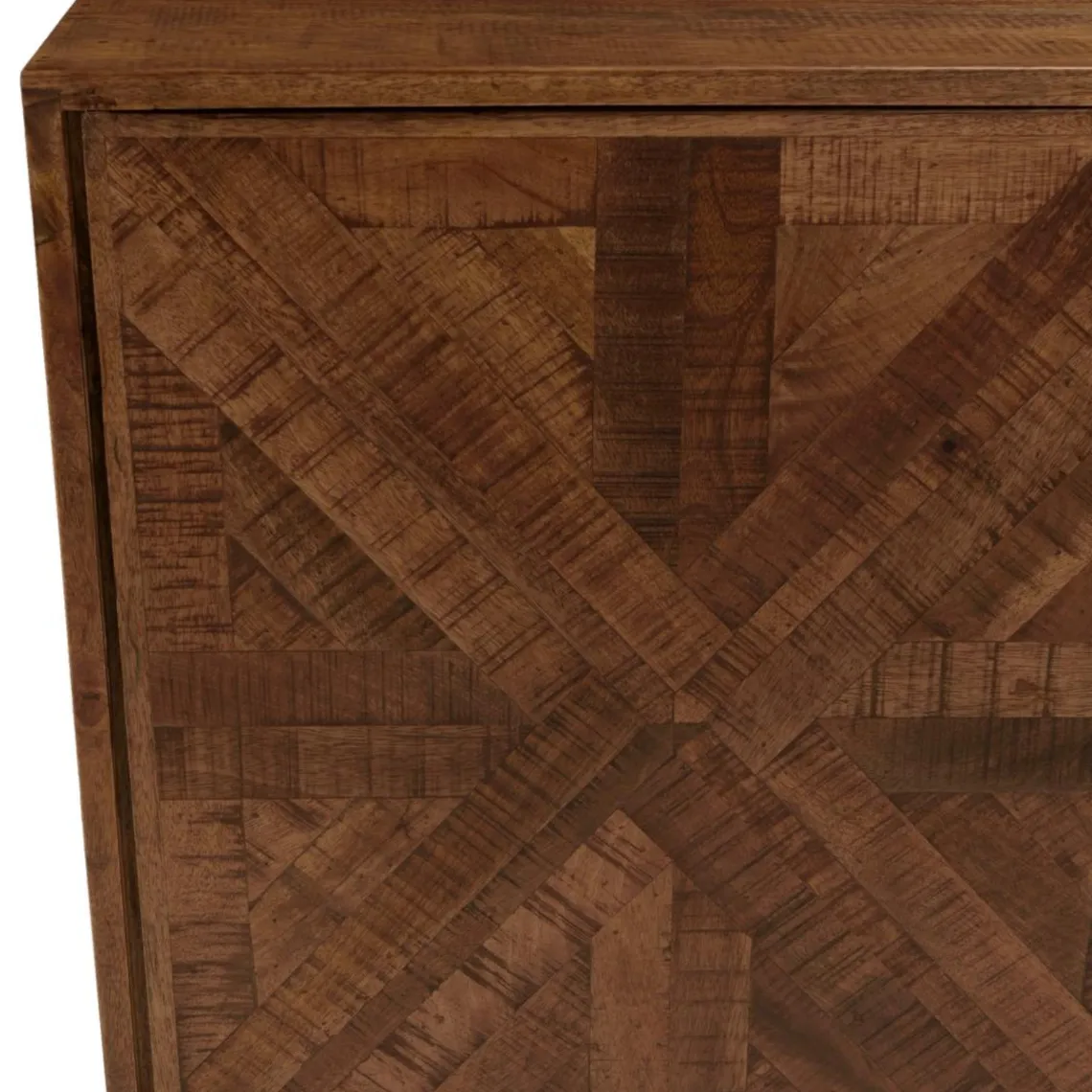 Macabane Buffet bois 3 portes symétriques pieds métal KIARA Online