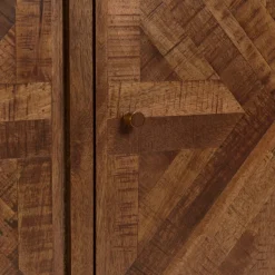 Macabane Buffet bois 3 portes symétriques pieds métal KIARA Online