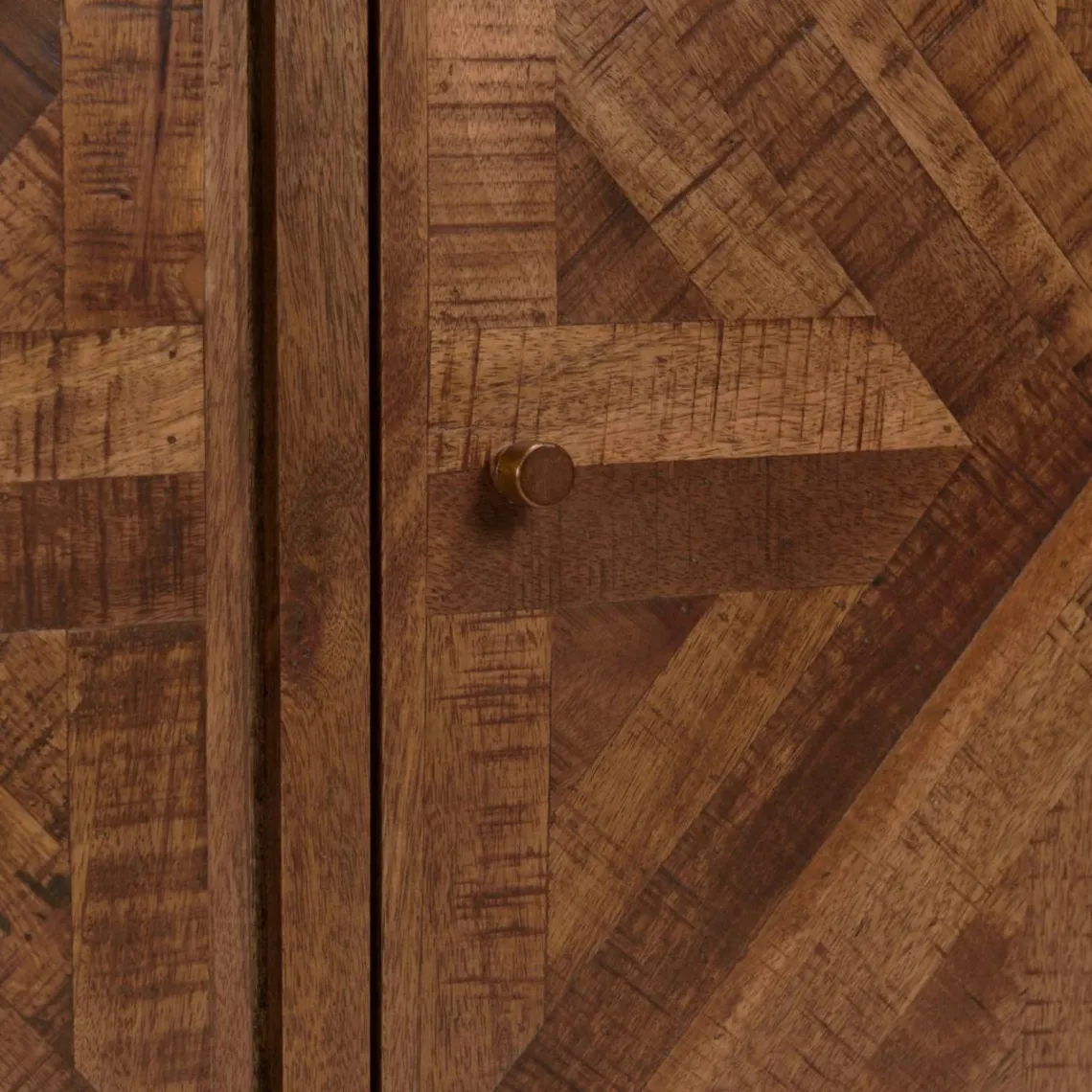 Macabane Buffet bois 3 portes symétriques pieds métal KIARA Online