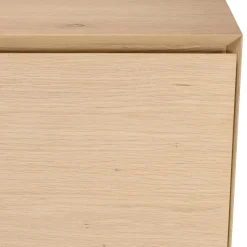 Macabane Buffet couleur naturelle 4 portes 6 étagères pieds métal noir MAXENDRE Bois Hot