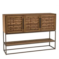 Macabane Buffet en bois de teck recyclé 3 portes Sale