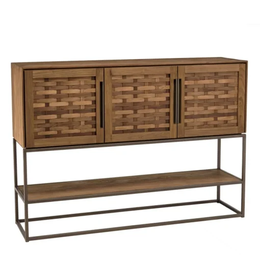 Macabane Buffet en bois de teck recyclé 3 portes Sale