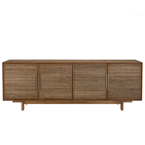 Macabane Buffet en bois de teck recyclé naturel 4 portes Hot