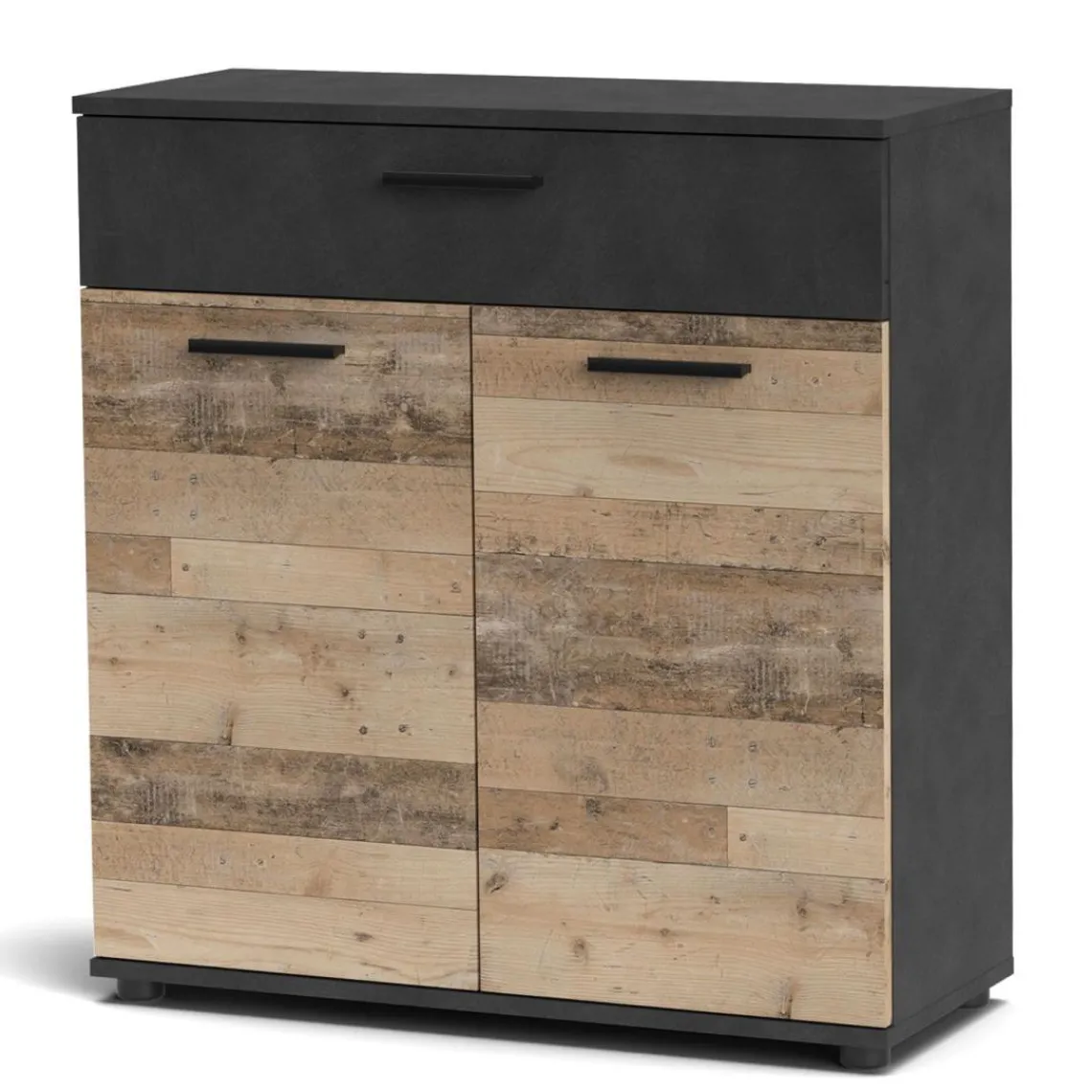 3S. x Home Buffet gain de place style industriel Bernardo Chêne clair New