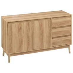 3S. x Home Buffet placard 3 tiroirs effet chêne naturel Online