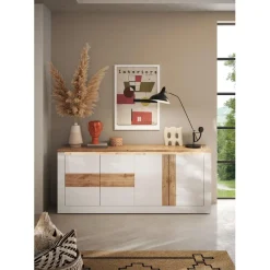 3S. x Home Buffet SAVONA Blanc Discount