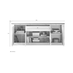 3S. x Home Buffet SAVONA Blanc style contemporain Online