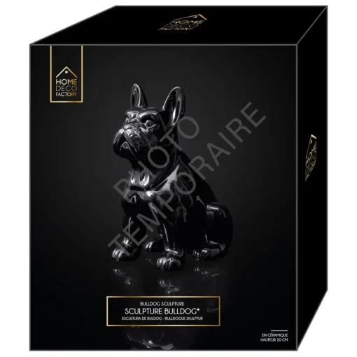 3S. x Home Bulldog en Céramique Noir 20cm Best