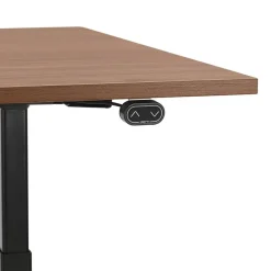 ALTEREGO Bureau assis debout électrique 'TRONIK' noir avec plateau en bois finition Noyer Best
