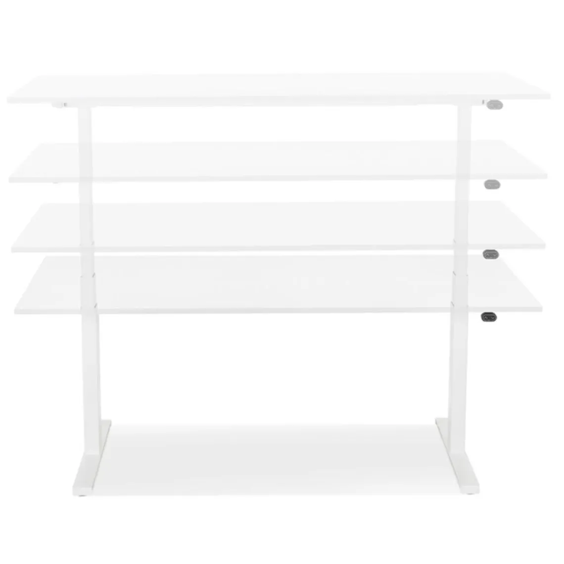 ALTEREGO Bureau assis debout électrique 'TRONIK' blanc Clearance