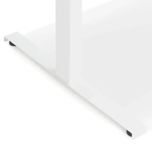 ALTEREGO Bureau assis-debout électrique 'BIONIK'avec plateau en bois et métal blanc Outlet