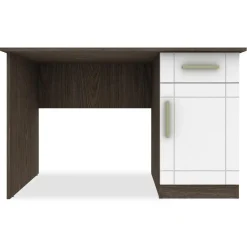 3S. x Home Bureau 120cm Chêne Foncé Et Blanc Online