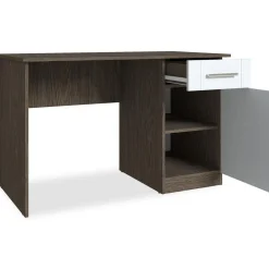 3S. x Home Bureau 120cm Chêne Foncé Et Blanc Online