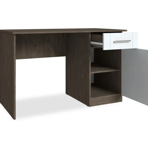 3S. x Home Bureau 120cm Chêne Foncé Et Blanc Online