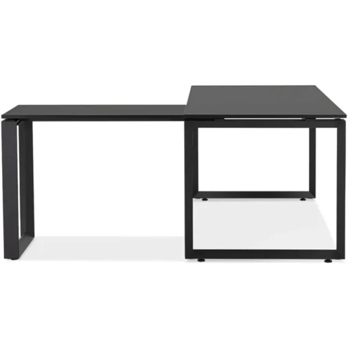 ALTEREGO Bureau d'angle design 'BAKUS' en bois et métal noir Sale