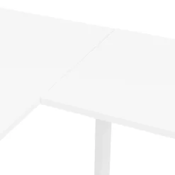 ALTEREGO Bureau d'angle design 'BAKUS' en bois et métal blanc Clearance
