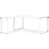 ALTEREGO Bureau d'angle design 'XLINE' en bois blanc Best