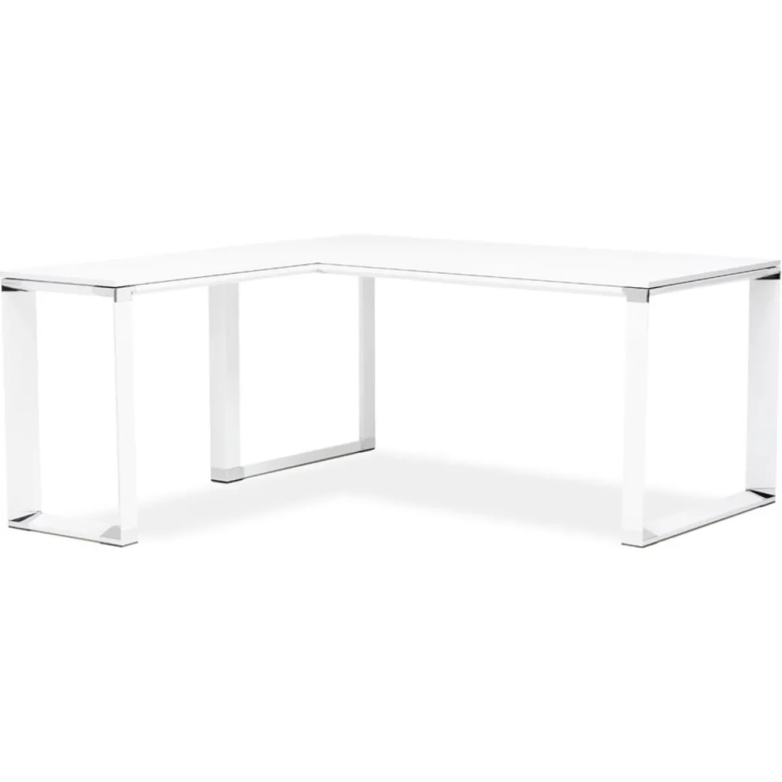 ALTEREGO Bureau d'angle design 'XLINE' en bois blanc Best