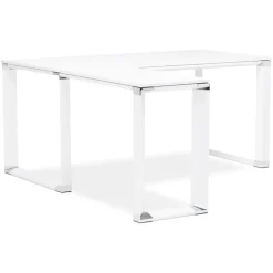ALTEREGO Bureau d'angle design 'XLINE' en bois blanc Best