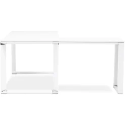ALTEREGO Bureau d'angle design 'XLINE' en bois blanc Best