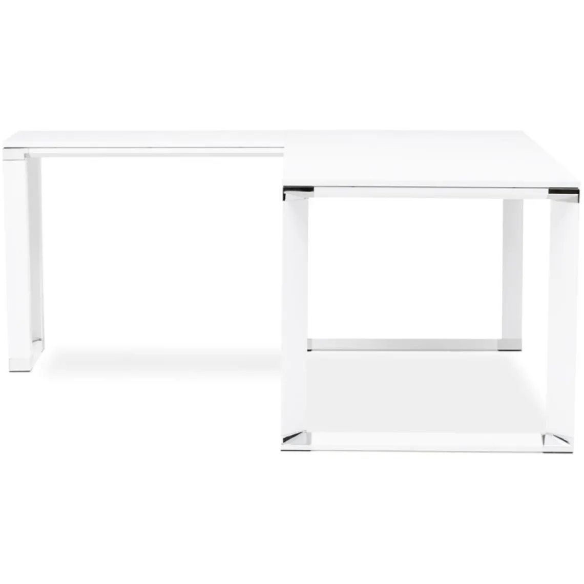 ALTEREGO Bureau d'angle design 'XLINE' en bois blanc Best