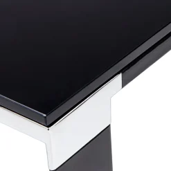 ALTEREGO Bureau de direction droit design 'XLINE' en verre noir Outlet