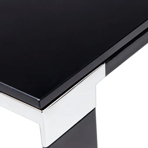 ALTEREGO Bureau de direction droit design 'XLINE' en verre noir Outlet