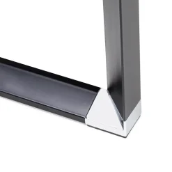 ALTEREGO Bureau de direction droit design 'XLINE' en verre noir Outlet